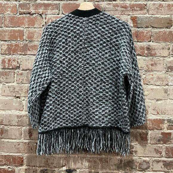 NEW LOFT Knit Fringe Open Front Cardigan Size Small - Picture 9 of 9